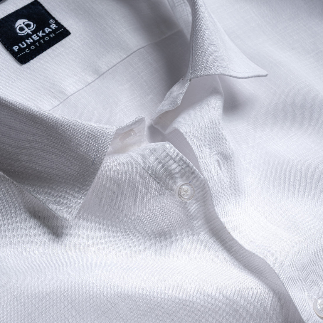 White Color 80s Lino Lyocell Shirt For Men