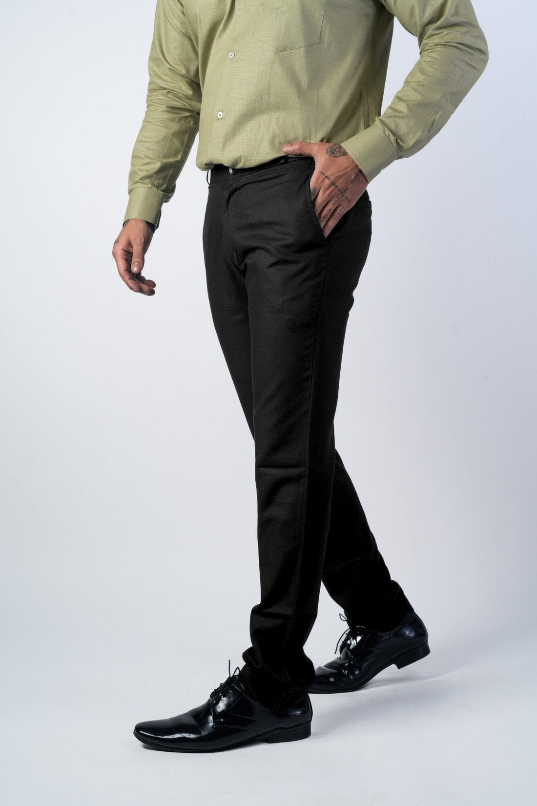Black Color Formal Cotton Pant for Men - Punekar Cotton