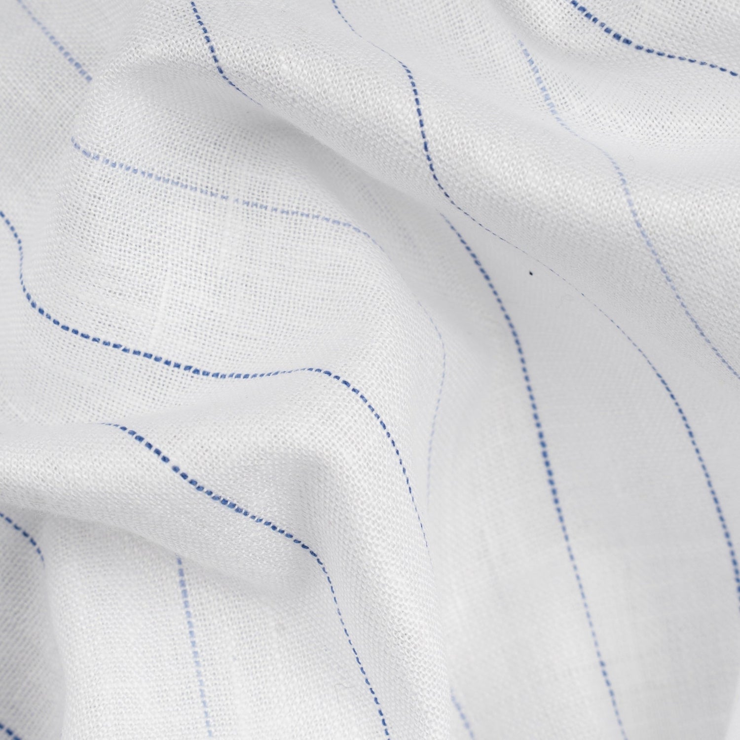Blue White Colour Cotton Linen Lining Shirt For Men - Punekar Cotton