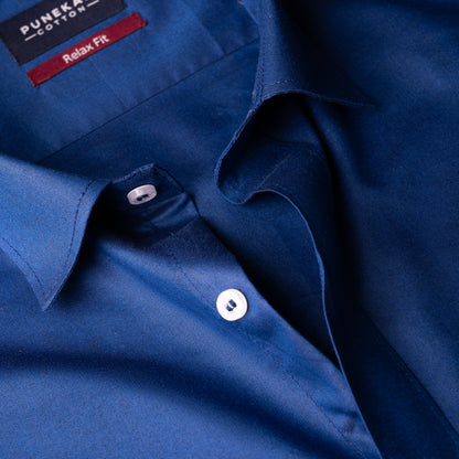 Dark Blue Colour Signature Classic Oxford Shirt For Men