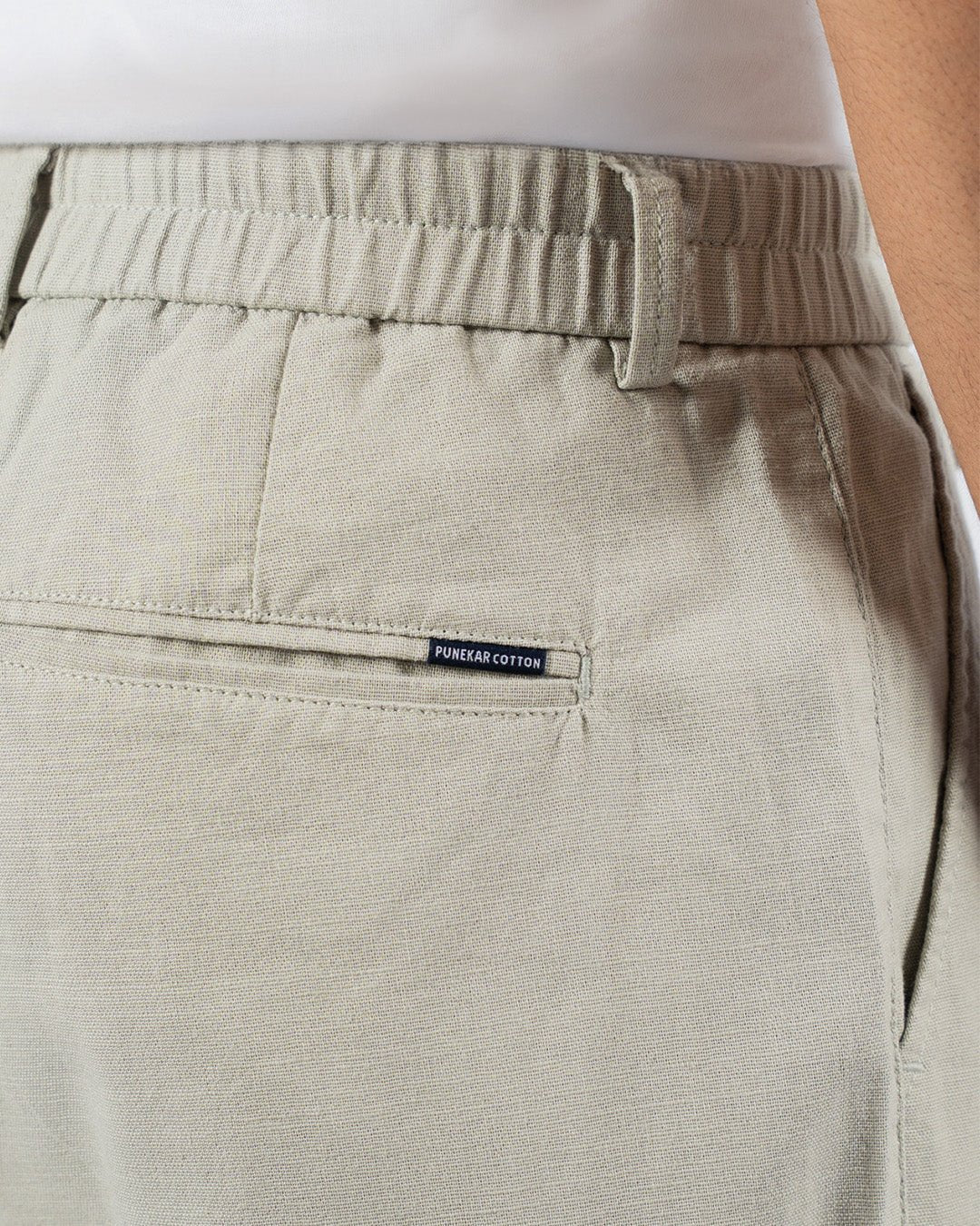 Grey Everyday Cotton Linen Straight-Fit Pants for Men - Punekar Cotton