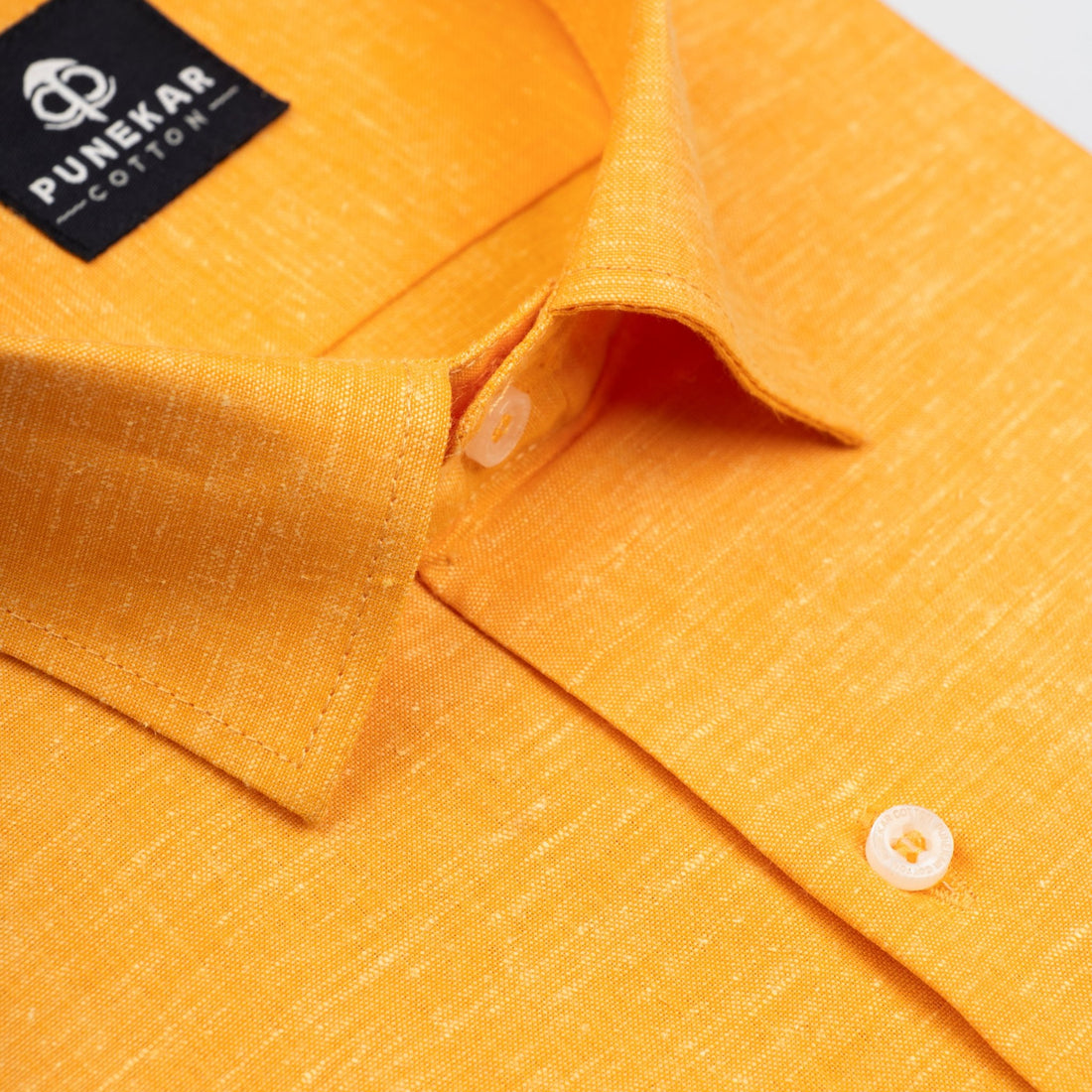 Orange Color Plain Pure Cotton For Men - Punekar Cotton