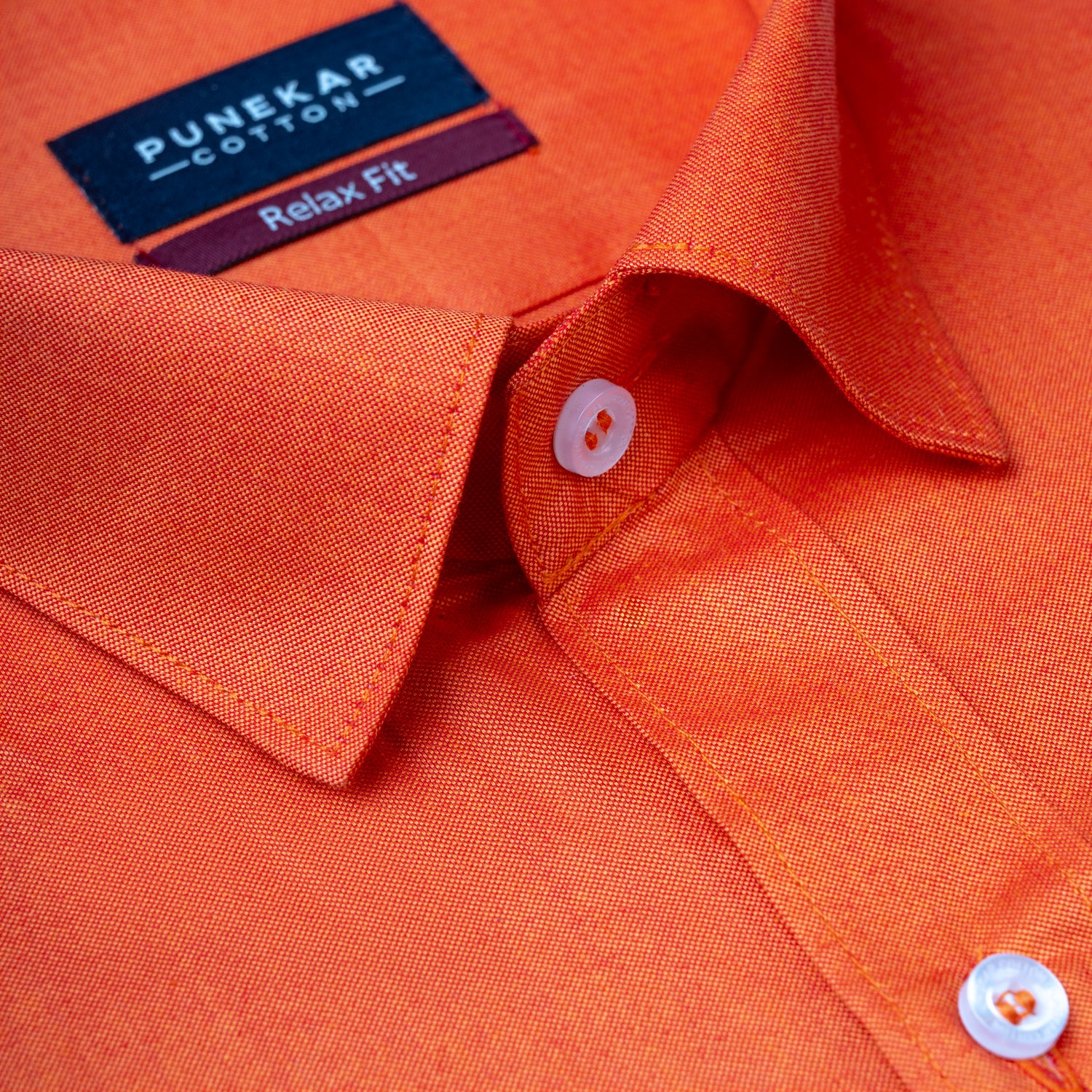 Orange Colour Signature Classic Oxford Shirt For Men
