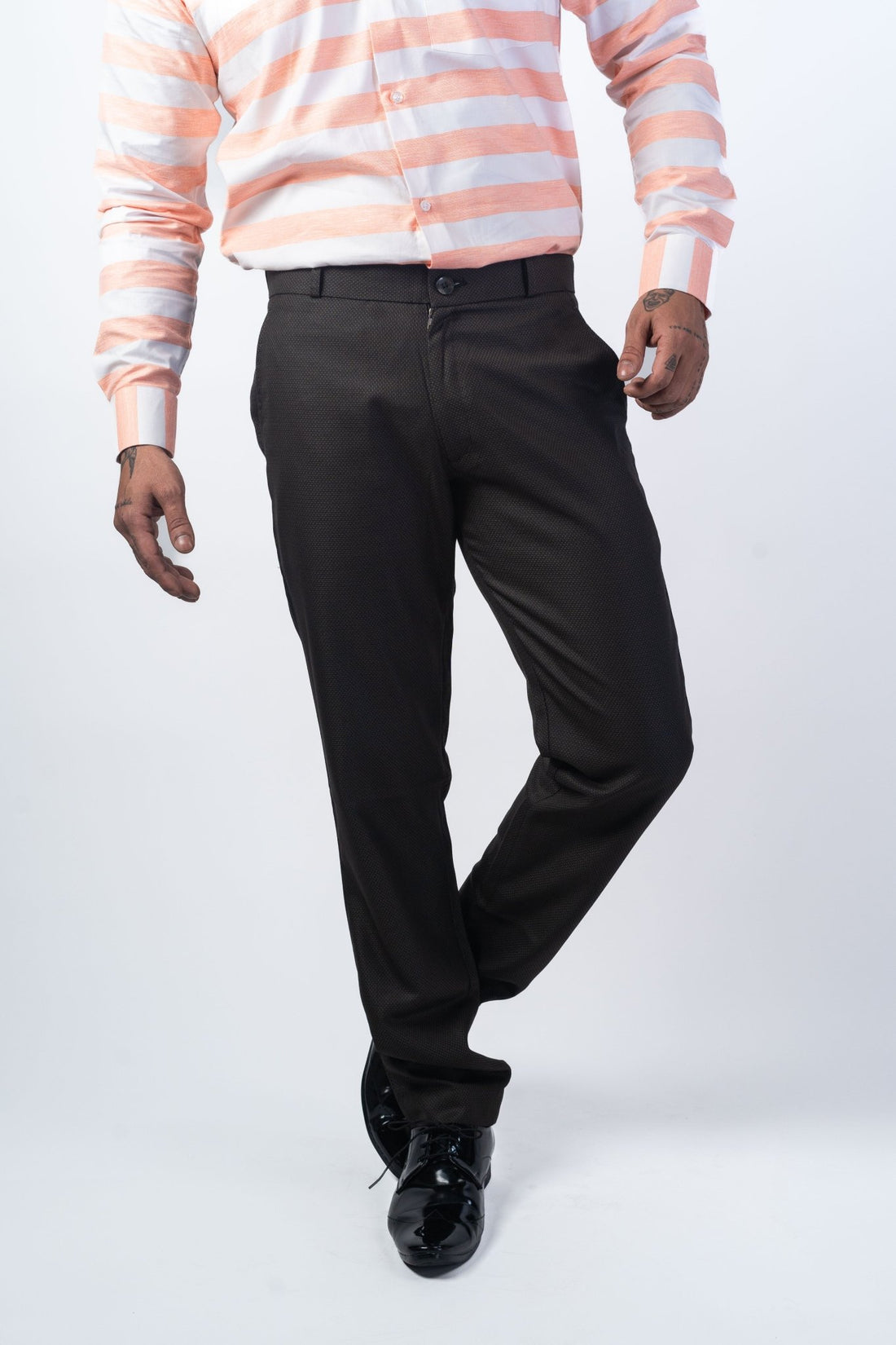 Coffee Black Color Formal Cotton Pant for Men - Punekar Cotton