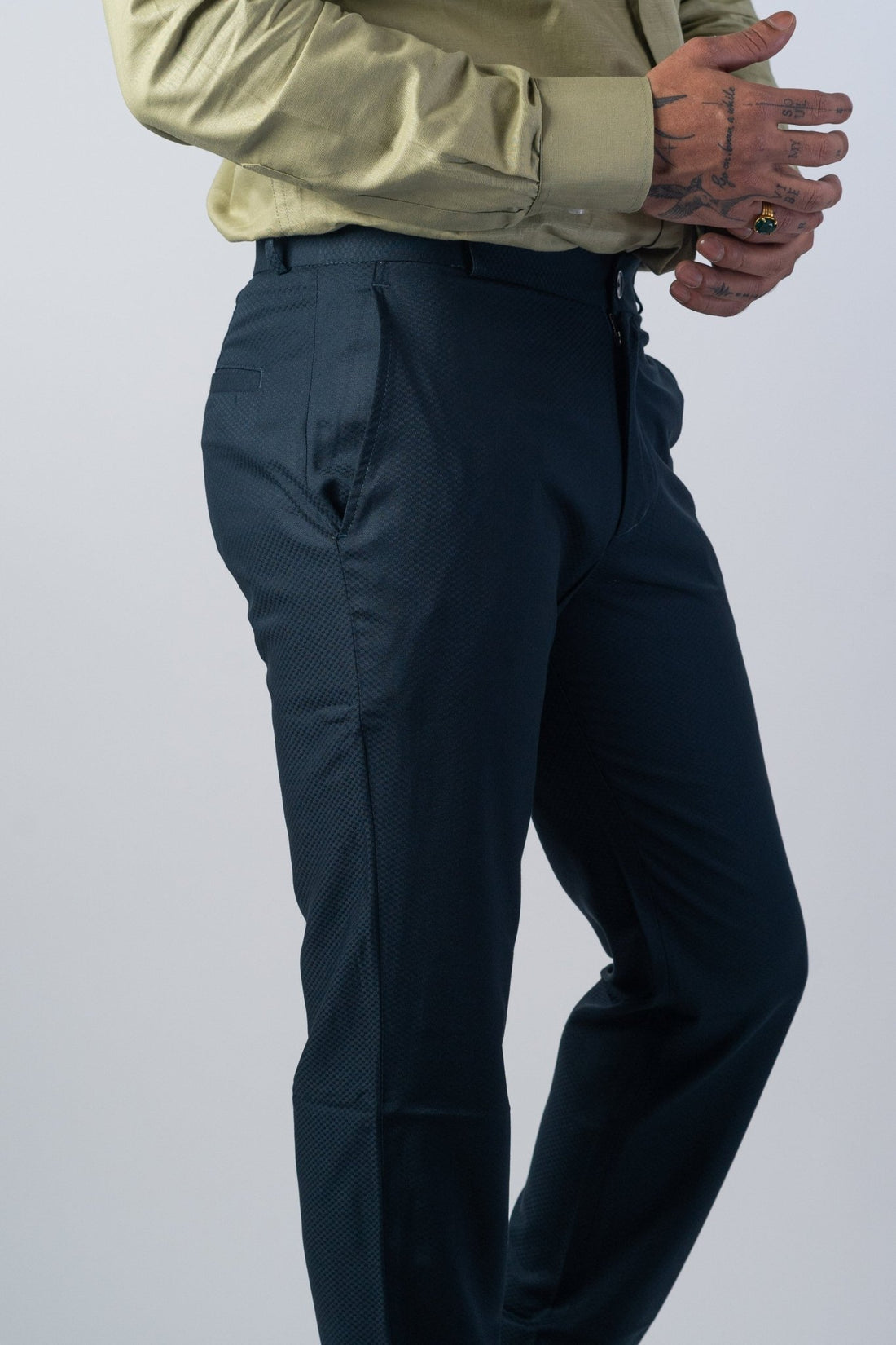 Dark Grey Color Formal Cotton Pant for Men - Punekar Cotton