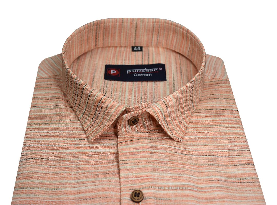 Orange Color Handmade Shirt For Men&