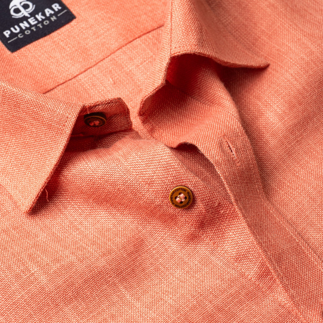 Pink Color Blended Linen Shirt For Men&