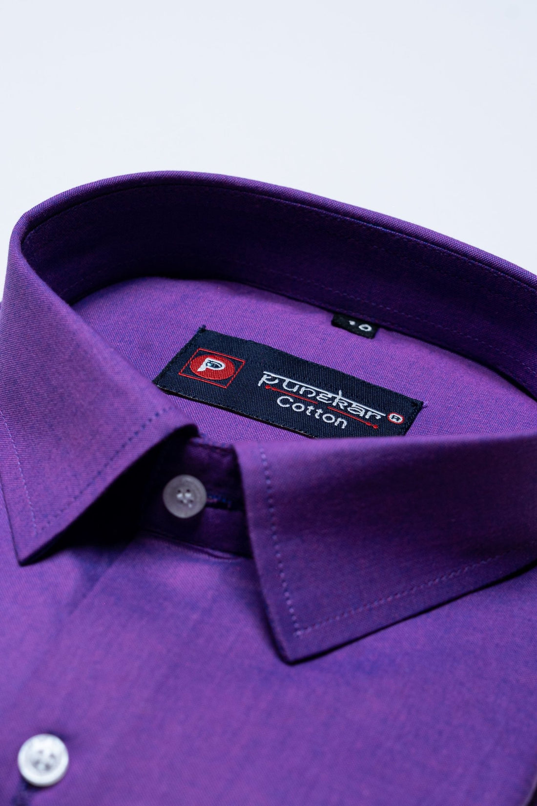 Purple Color Satin Cotton Shirt For Men - Punekar Cotton